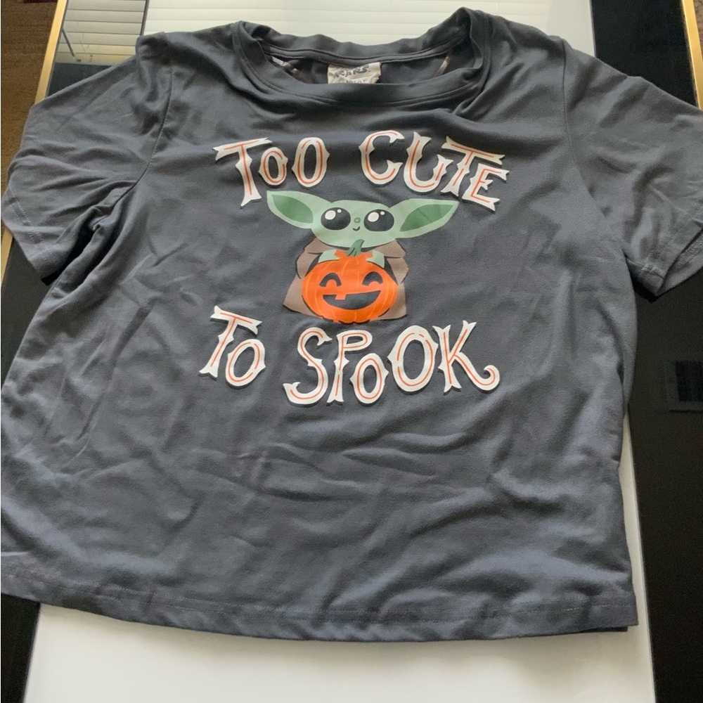 Star Wars 'Too Cute to Spook' Kids Tee - Gray
